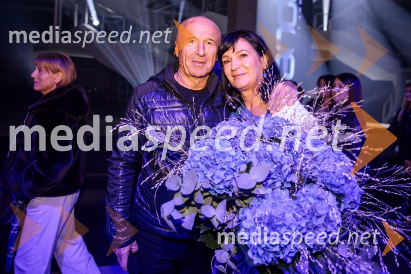  Borut Sedovnik, vodja marketinga Cinkarna Celje;  Nataša Berginc, direktorica podjetja Co. Andraž d.o.o.AND by Andraž, modna revija ob 35 letnici znamke