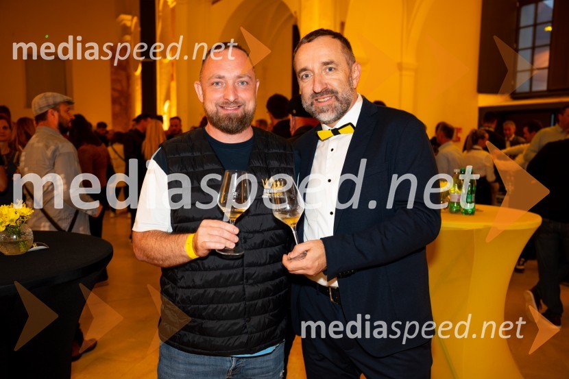  Franci Žgur, Deliz vinoteka in delikatesa;  Borut  Cvetko, kreativni direktor, Mediaspeed d.o.o.9. salon štajerskih mladih vin Pubec 2024 v Mariboru