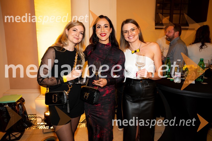  Monika Klojcnik;  Polona Lampe;  Lucija Mukenauer, 19. svečinska vinska kraljica, vino Mukenauer9. salon štajerskih mladih vin Pubec 2024 v Mariboru