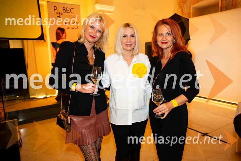  Jona Bale, Zavarovalnica Sava;  Natalija Cvetko, Mediaspeed d.o.o.; mag. Norma Bale, pisateljica9. salon štajerskih mladih vin Pubec 2024 v Mariboru