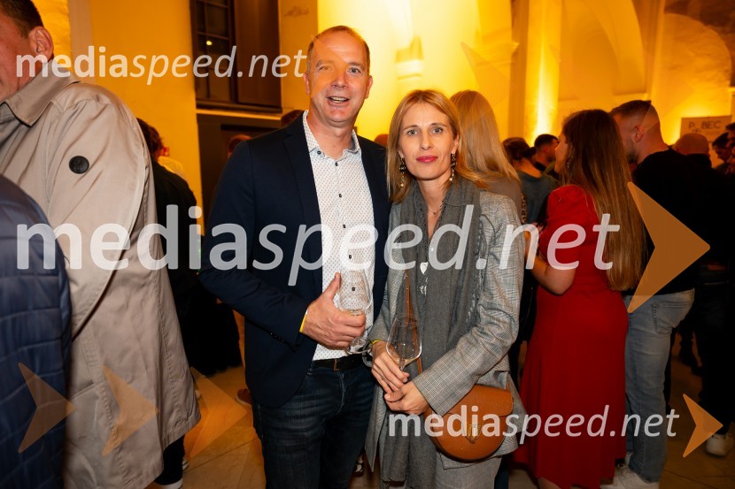  Tomaž Puh;  Katja  Janko Puh, vodja marketinga, s.Oliver9. salon štajerskih mladih vin Pubec 2024 v Mariboru