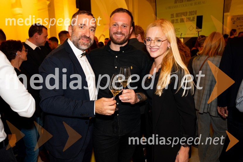  Borut  Cvetko, kreativni direktor, Mediaspeed d.o.o.;  Marko Kampuš, Hiška na potepu;  Katarina Tomić, Hiška na potepu9. salon štajerskih mladih vin Pubec 2024 v Mariboru