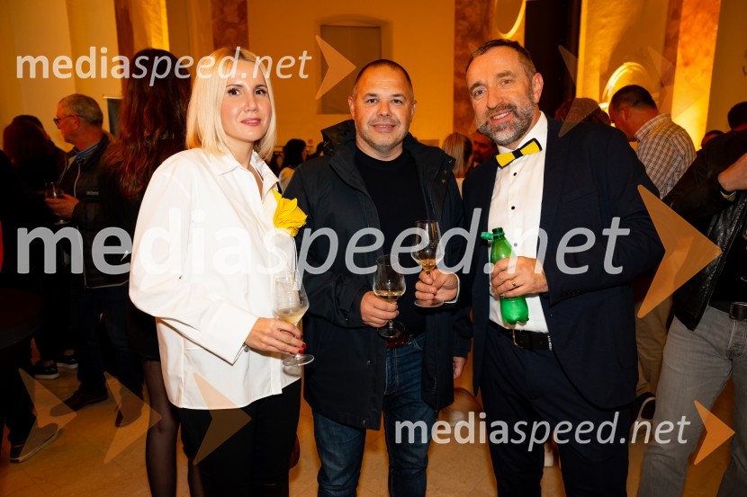  Natalija Cvetko, Mediaspeed d.o.o.;  Jure Struc, direktor, Zavod za turizem Maribor;  Borut  Cvetko, kreativni direktor, Mediaspeed d.o.o.9. salon štajerskih mladih vin Pubec 2024 v Mariboru