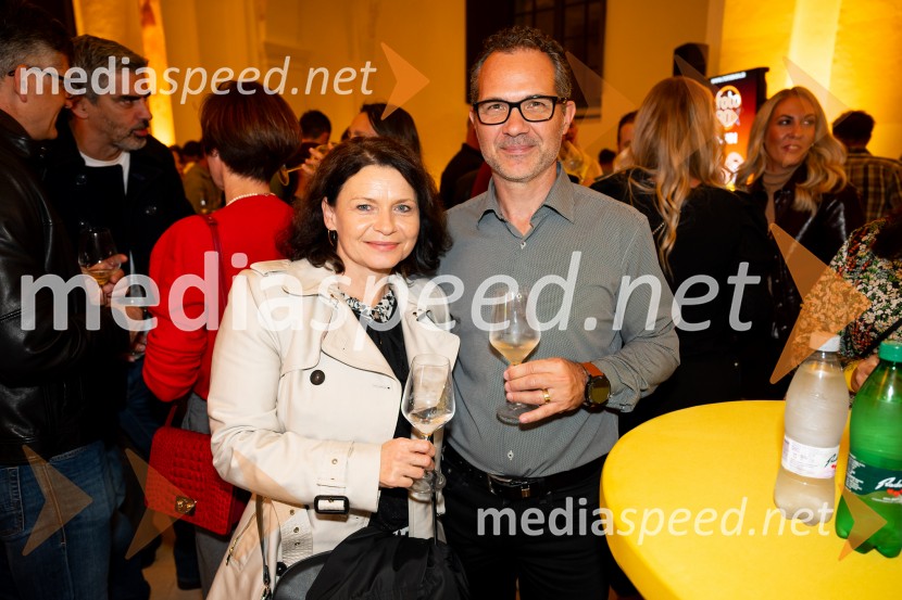  Petra Gosak;  Tadej Gosak, direktor, Marles9. salon štajerskih mladih vin Pubec 2024 v Mariboru