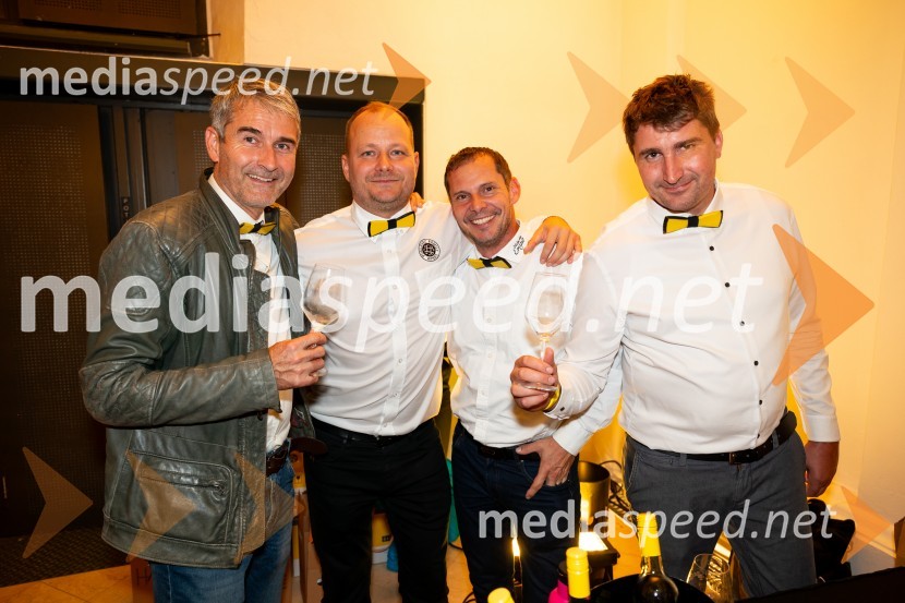  Robert Hafner, Vinarstvo Hafner;  Igor Domadenik, Puklavec Family wines, d.o.o.;  Matija  Jagrič, Hiša vin Emino;  Sandi  Fleisinger, Kmetija Fleisinger9. salon štajerskih mladih vin Pubec 2024 v Mariboru