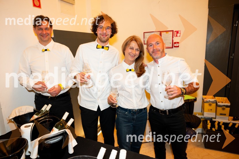  Damjan Goropevšek;  Nik Goropevšek, Vina Horvat;  Amadeja Tacer, Radgonske gorice d.d.;  Matej Pintarič, Radgonske gorice, d.o.o.9. salon štajerskih mladih vin Pubec 2024 v Mariboru
