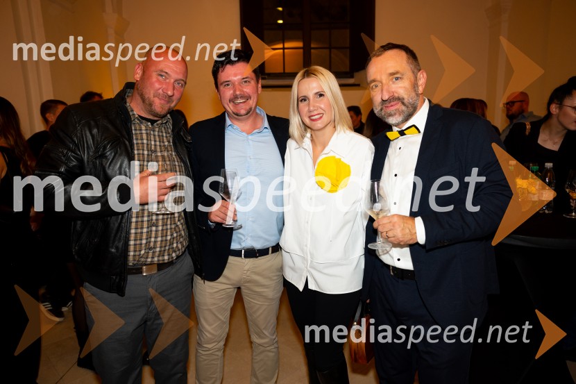  Dejan Štumberger;  Tomaž Stöger, Carlstar group;  Natalija Cvetko, Mediaspeed d.o.o.;  Borut  Cvetko, kreativni direktor, Mediaspeed d.o.o.9. salon štajerskih mladih vin Pubec 2024 v Mariboru