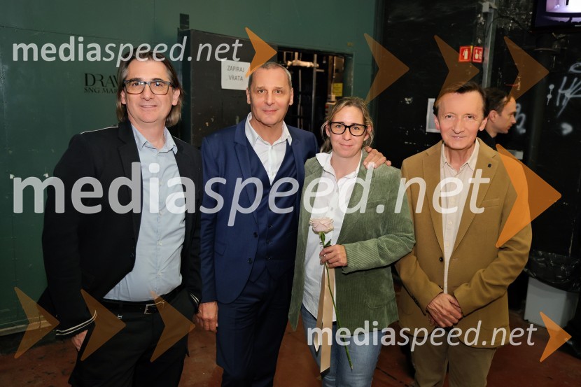  Aleksandar  Popovski, režiser, umetniški direktor Drame SNG Maribor;  Danilo Rošker, direktor SNG Maribor;  Tanja Lužar, dramaturginja Lutkovnega gledališča Maribor;  Vili Ravnjak, dramaturg, SNG MariborMalomeščanska svatba na odru Drame SNG Maribor