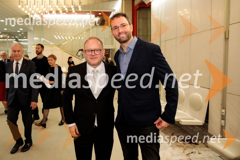 mag. Aleš Drenik, vodja programa resne glasbe, opere in balet, Cankarjev dom;  Vito Žuraj, skladateljBamberški simfoniki, koncert v Cankarjevem domu