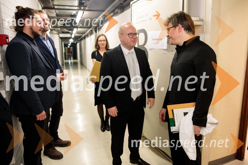 mag. Aleš Drenik, vodja programa resne glasbe, opere in balet, Cankarjev dom;  Andrej Omejc, sopranski saksofon, 4 Saxess EnsembleBamberški simfoniki, koncert v Cankarjevem domu