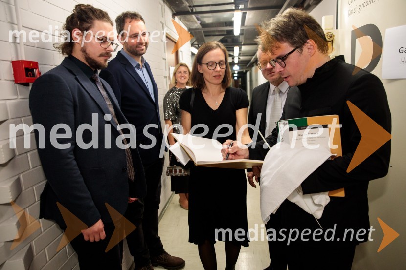  ... ;  Vito Žuraj, skladatelj;  Katja Novak, vodja promocijskih projektov, Cankarjev dom;  Jakub Hrůša, dirigentBamberški simfoniki, koncert v Cankarjevem domu