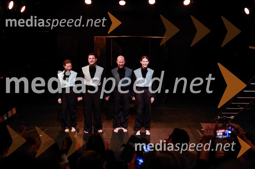  Mojca Špik;  Tadej Pišek, igralec;  Tines Špik, igralec;  Anamaria Bagarić, plesalkaUmetnost preživetja, premiera predstave v Mini teatru