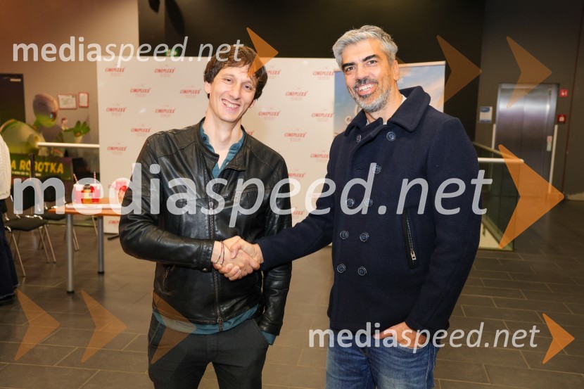  Jurij Drevenšek, igralec;  Bor Greiner, odgovorni urednik, Radio CityTartinijev ključ, premiera filma v Cineplexx Maribor