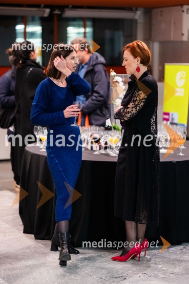  Katarina Hergouth, vodja razstavnega programa, Cankarjev dom; dr. Asta Vrečko, ministrica za kulturoKant 300, pogovorni večer v Cankarjevem domu