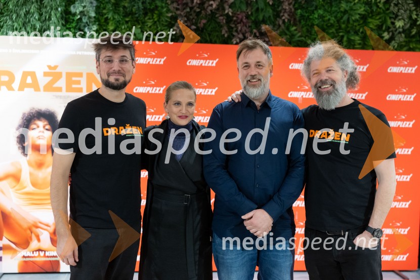  Ljubo Zdjelarević, filmski producent;  Lija Pogačnik, producentka;  Vlado Bulajić, filmski producent;  Ivor Šiber, filmski producentPremiera filma o Draženu Petroviću v Cineplexx Ljubljana