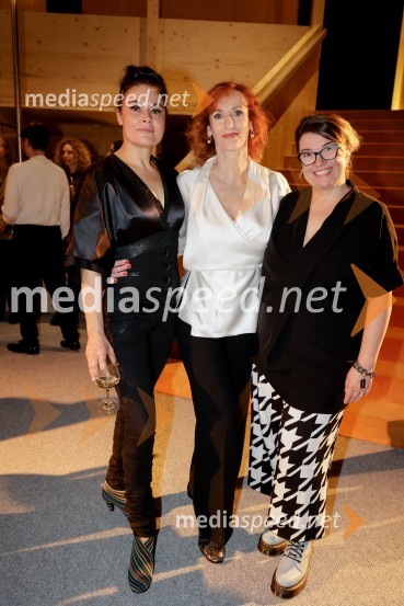  Pia Zemljič, igralka;  Saša  Pavček, igralka, Predsednica združenja dramskih umetnikov Slovenije, prejemnica Borštnikovega prstana;  Ivana Djilas, režiserkaHrup za odrom, premiera drame v SNG Drama Ljubljana