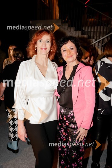  Saša  Pavček, igralka, Predsednica združenja dramskih umetnikov Slovenije, prejemnica Borštnikovega prstana;  Lara Jankovič, igralkaHrup za odrom, premiera drame v SNG Drama Ljubljana