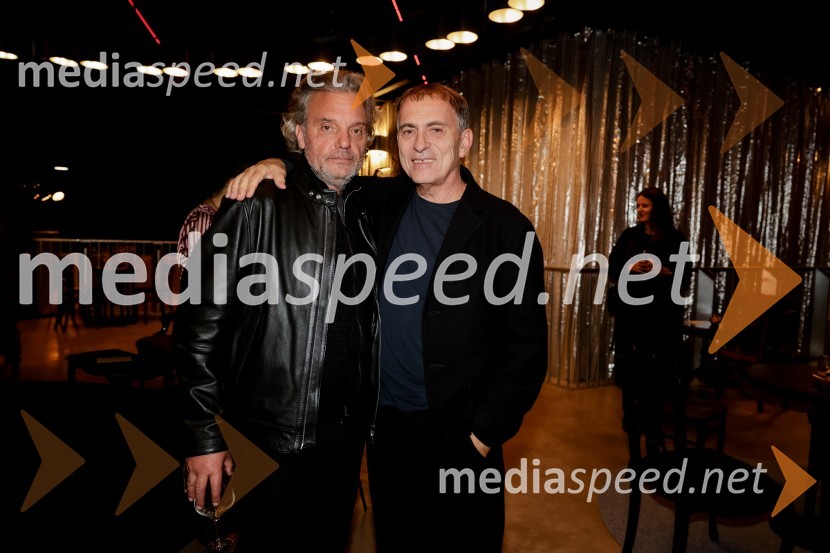  Valter Dragan, igralec;  Blaž Peršin, direktor Muzeja in galerije mesta LjubljaneHrup za odrom, premiera drame v SNG Drama Ljubljana