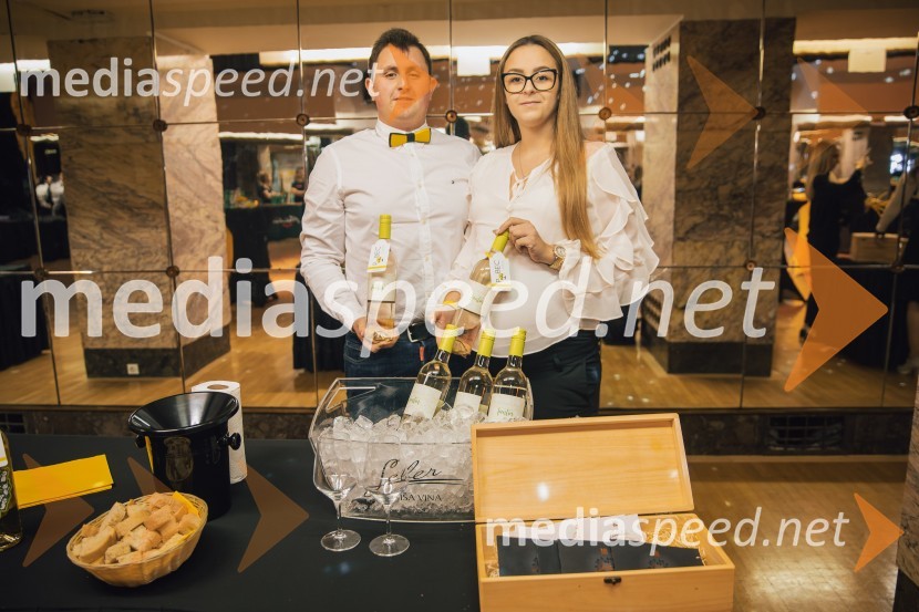  Aljaž  Leber, Vino Leber;  Nely Brina BelnaSalon štajerskih mladih vin Pubec 2024 v Ljubljani