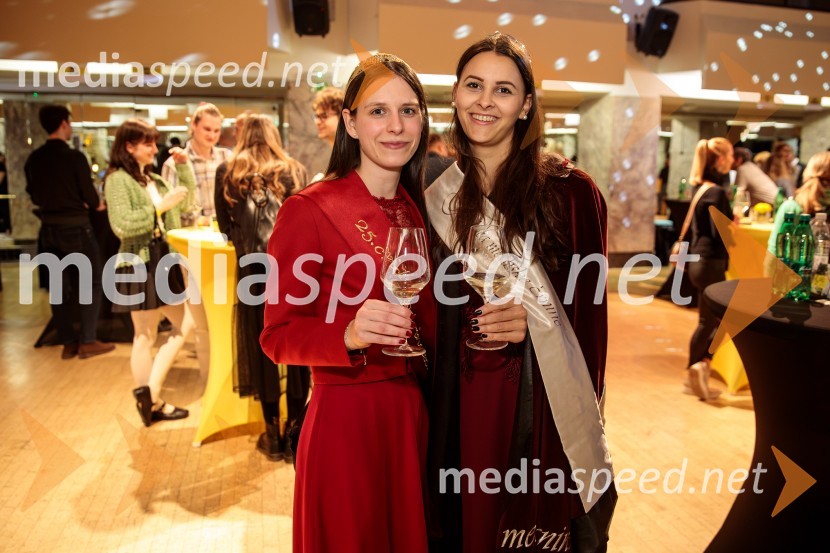  Blažka Ilovar, 25. cvičkova princesa;  Aleksandra Šoronda, kraljica metliške črnine 2024Salon štajerskih mladih vin Pubec 2024 v Ljubljani