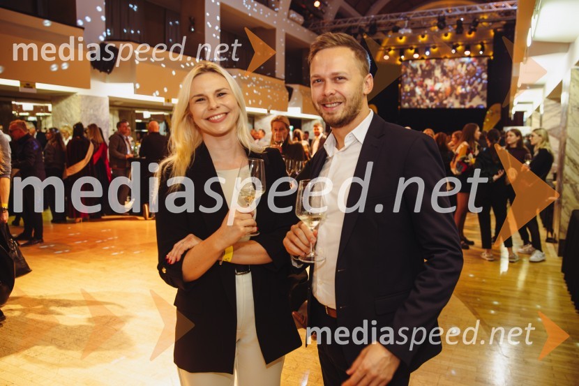  Špela Bezjak, POP TV;  Damijan Zrim, SdSalon štajerskih mladih vin Pubec 2024 v Ljubljani