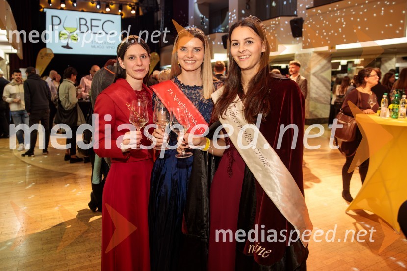  Blažka Ilovar, 25. cvičkova princesa;  Maruša Mukenauer, Vina Mukenauer, Mariborska vinska kraljica 2023 - 2025;  Aleksandra Šoronda, kraljica metliške črnine 2024Salon štajerskih mladih vin Pubec 2024 v Ljubljani