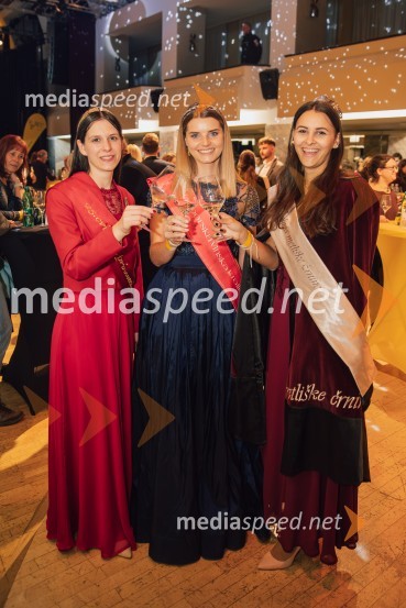  Blažka Ilovar, 25. cvičkova princesa;  Maruša Mukenauer, Vina Mukenauer, Mariborska vinska kraljica 2023 - 2025;  Aleksandra Šoronda, kraljica metliške črnine 2024Salon štajerskih mladih vin Pubec 2024 v Ljubljani
