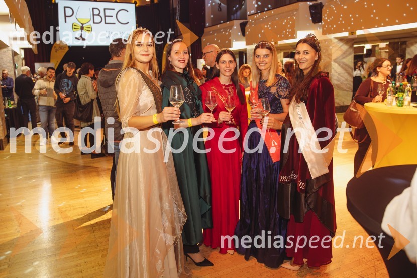  Sandra Kumer, 6.vinska kraljica Jeruzalemsko ormoških goric;  Ana Artnak, vinska kraljica Svete Helene;  Blažka Ilovar, 25. cvičkova princesa;  Maruša Mukenauer, Vina Mukenauer, Mariborska vinska kraljica 2023 - 2025;  Aleksandra Šoronda, kraljica metliške črnine 2024Salon štajerskih mladih vin Pubec 2024 v Ljubljani