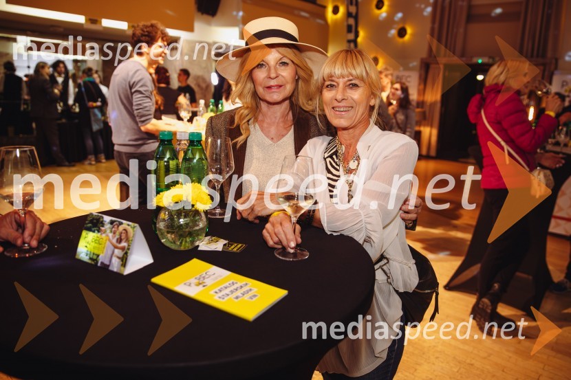  Darja Kuhar Kotnik, soustanoviteljica in podpredsednica Društva za zdravje naroda;  Barbra Jermann, urednica revije SuzySalon štajerskih mladih vin Pubec 2024 v Ljubljani