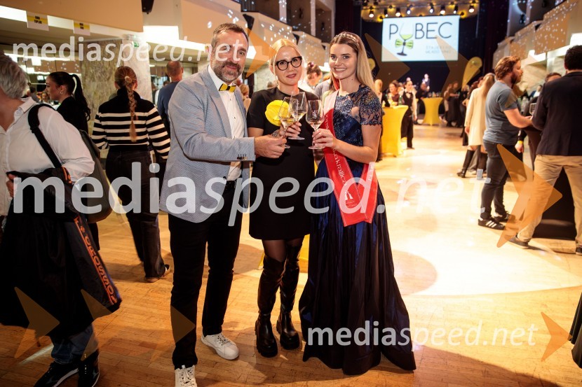  Borut  Cvetko, kreativni direktor, Mediaspeed d.o.o.;  Natalija Cvetko, Mediaspeed d.o.o.;  Maruša Mukenauer, Vina Mukenauer, Mariborska vinska kraljica 2023 - 2025Salon štajerskih mladih vin Pubec 2024 v Ljubljani