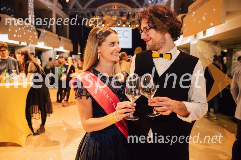  Maruša Mukenauer, Vina Mukenauer, Mariborska vinska kraljica 2023 - 2025;  Nik Goropevšek, Vina HorvatSalon štajerskih mladih vin Pubec 2024 v Ljubljani