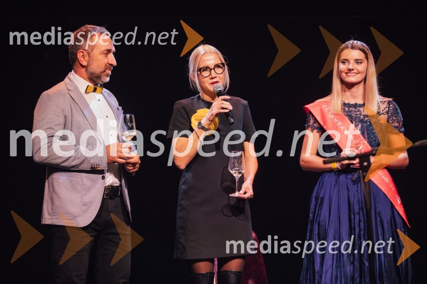  Borut  Cvetko, kreativni direktor, Mediaspeed d.o.o.;  Natalija Cvetko, Mediaspeed d.o.o.;  Maruša Mukenauer, Vina Mukenauer, Mariborska vinska kraljica 2023 - 2025Salon štajerskih mladih vin Pubec 2024 v Ljubljani