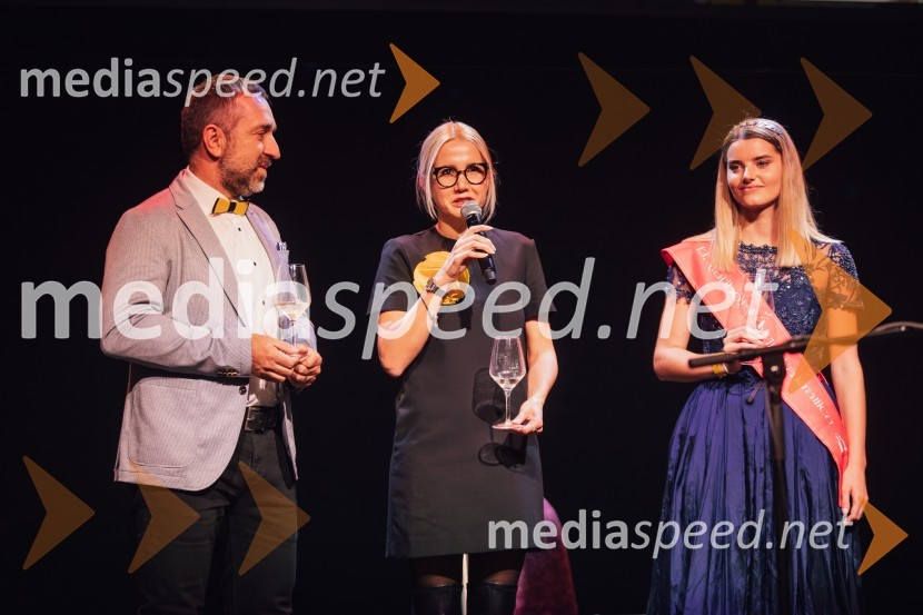  Borut  Cvetko, kreativni direktor, Mediaspeed d.o.o.;  Natalija Cvetko, Mediaspeed d.o.o.;  Maruša Mukenauer, Vina Mukenauer, Mariborska vinska kraljica 2023 - 2025Salon štajerskih mladih vin Pubec 2024 v Ljubljani