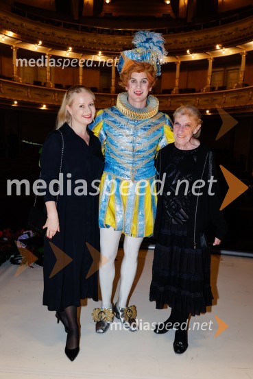  Tina Šrot, novinarka Uredništva oddaj o kulturi na TV SLO;  Lukas Zuschlag, umetniški direktor ljubljanskega baleta;  Marjeta Šrot, nekdanja balerinaDon Kihot, premiera baleta v SNG Opera in balet Ljubljana