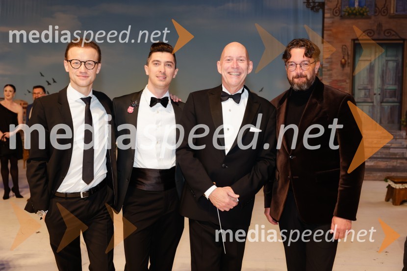  Denis Matvienko, baletni plesalec;  Neven Mihic;  Kevin Rhodes, dirigent;  Marko  Hribernik, direktor SNG Opera in balet LjubljanaDon Kihot, premiera baleta v SNG Opera in balet Ljubljana