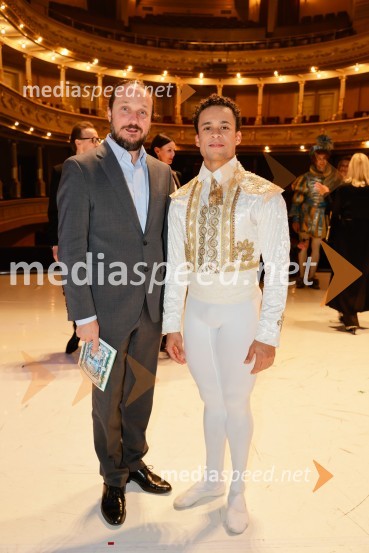  Vicko Bilandžić, Ravnatelj festivala Splitsko ljeto;  Solomon  Osazuva, baletni plesalecDon Kihot, premiera baleta v SNG Opera in balet Ljubljana