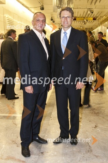 Damjan Damjanovič, direktor Slovenske filharmonije in Samuel Žbogar, minister za zunanje zadeveBalet Pink Floyd v izvedbi milanskega gledališča La Scala, sprejem po prireditvi