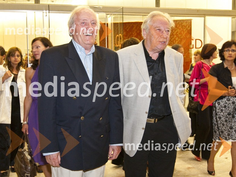 Mojmir Sepe in Jure Robežnik, skladateljaBalet Pink Floyd v izvedbi milanskega gledališča La Scala, sprejem po prireditvi