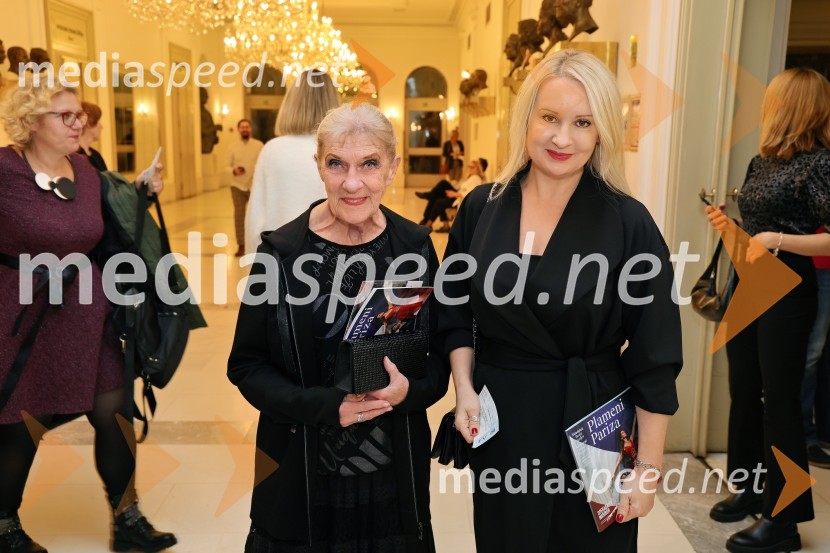  Marjeta Šrot, nekdanja balerina;  Tina Šrot, novinarka Uredništva oddaj o kulturi na TV SLOPlameni Pariza, premiera baleta Opere in Baleta SNG Maribor