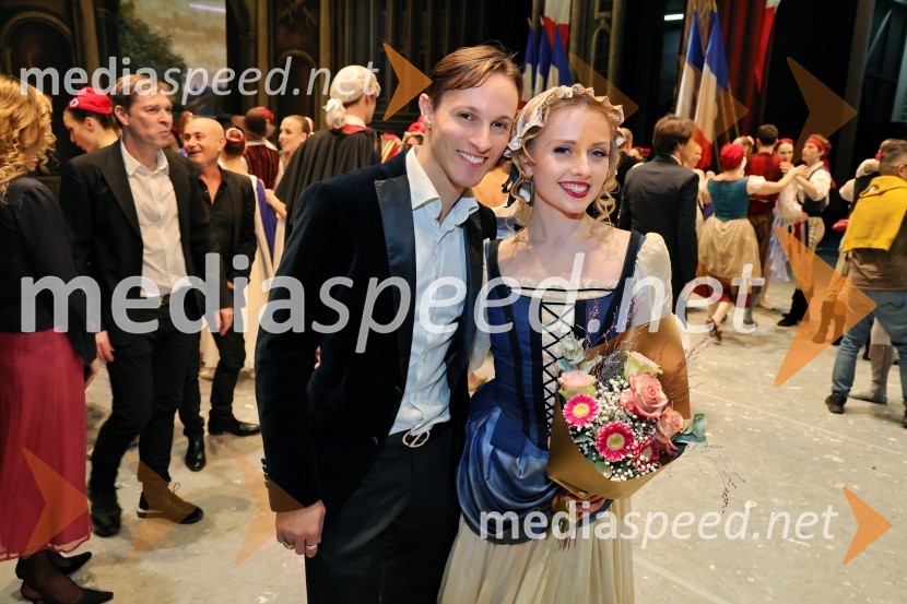  Davide Buffone, baletni plesalec;  Mina Radaković, baletna plesalkaPlameni Pariza, premiera baleta Opere in Baleta SNG Maribor