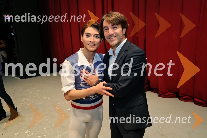  Yuya Omaki, baletni solist;  Edward Clug, umetniški direktor, Balet SNG MariborPlameni Pariza, premiera baleta Opere in Baleta SNG Maribor