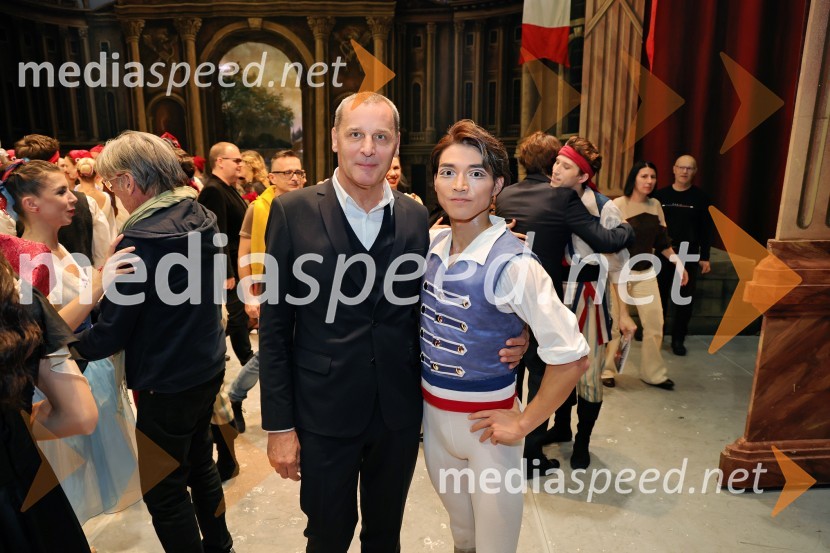  Danilo Rošker, direktor SNG Maribor;  Yuya Omaki, baletni plesalecPlameni Pariza, premiera baleta Opere in Baleta SNG Maribor