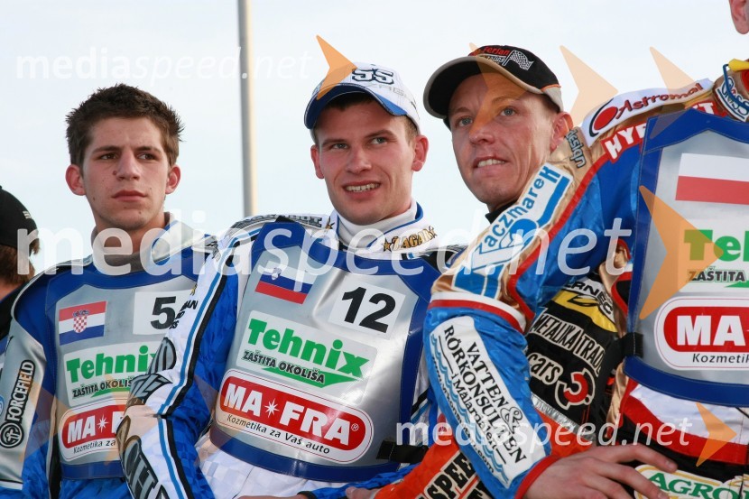 Renato Cvetko, Hrvaška, Matej Žagar, Slovenija in Matej Ferjan, MadžarskaSPEEDWAY, kvalifikacije za SGP 2010, QR 5