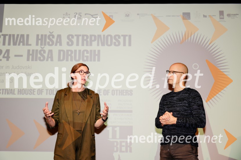  Beth Lane, igralka, producentka, pisateljica;  Branislav Cerović, producentNezlomljivi, projekcija filma v Mini teatru