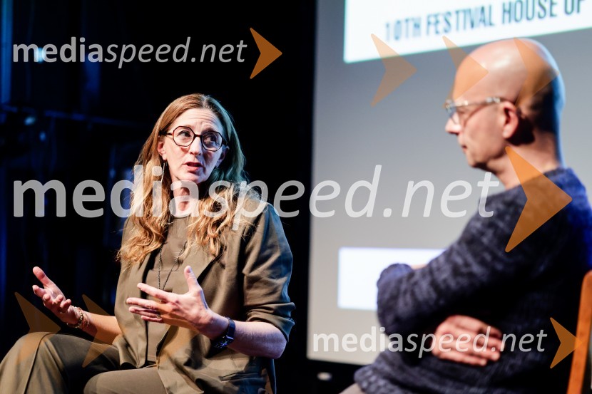  Beth Lane, igralka, producentka, pisateljica;  Branislav Cerović, producentNezlomljivi, projekcija filma v Mini teatru