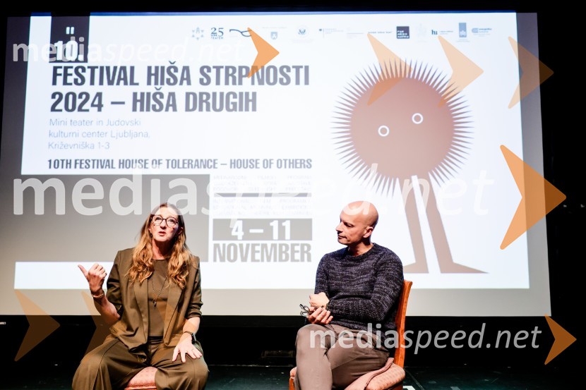  Beth Lane, igralka, producentka, pisateljica;  Branislav Cerović, producentNezlomljivi, projekcija filma v Mini teatru