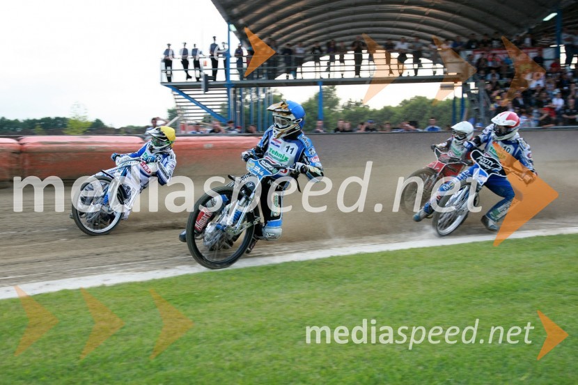 Matej Žagar, Slovenija, Jurica Pavlic, Hrvaška, Andriy Karpov, Ukrajina in Piotr Swiderski, PoljskaSPEEDWAY, kvalifikacije za SGP 2010, QR 5