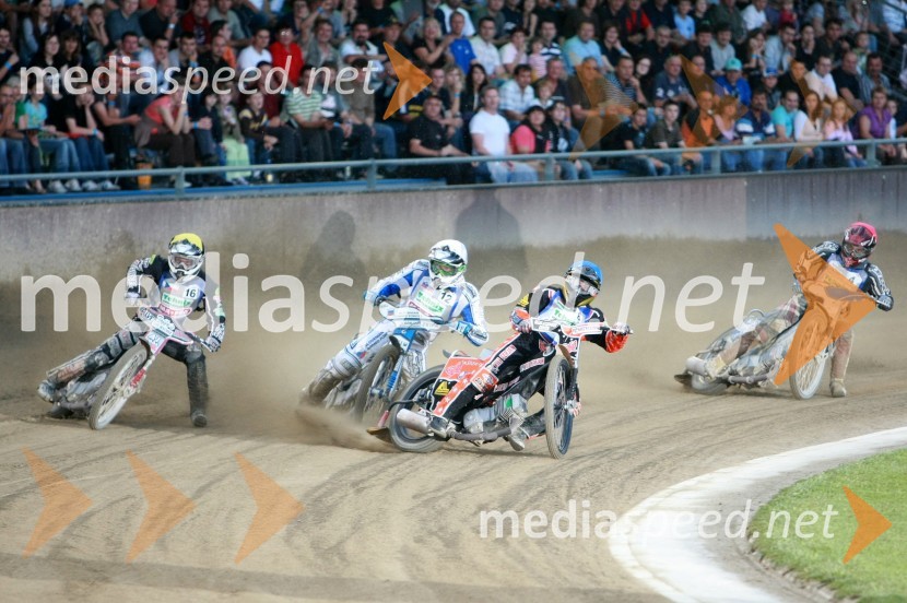 Adrian Rymel, Češka, Matej Žagar, Slovenija, Matej Ferjan, Madžarska in Marko Vlah, HrvaškaSPEEDWAY, kvalifikacije za SGP 2010, QR 5