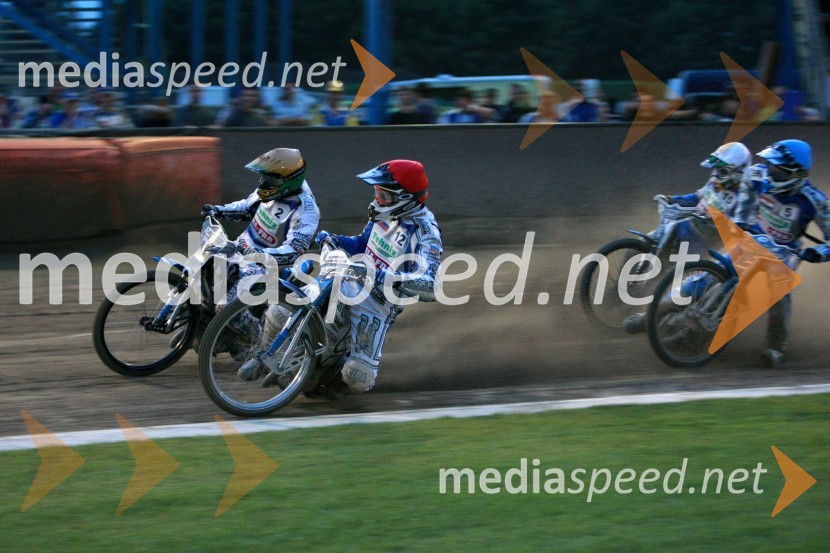 Janusz Kolodziej, Poljska, Matej Žagar, Slovenija, Lewis Bridger, Velika Britanija in Renato Cvetko, HrvaškaSPEEDWAY, kvalifikacije za SGP 2010, QR 5