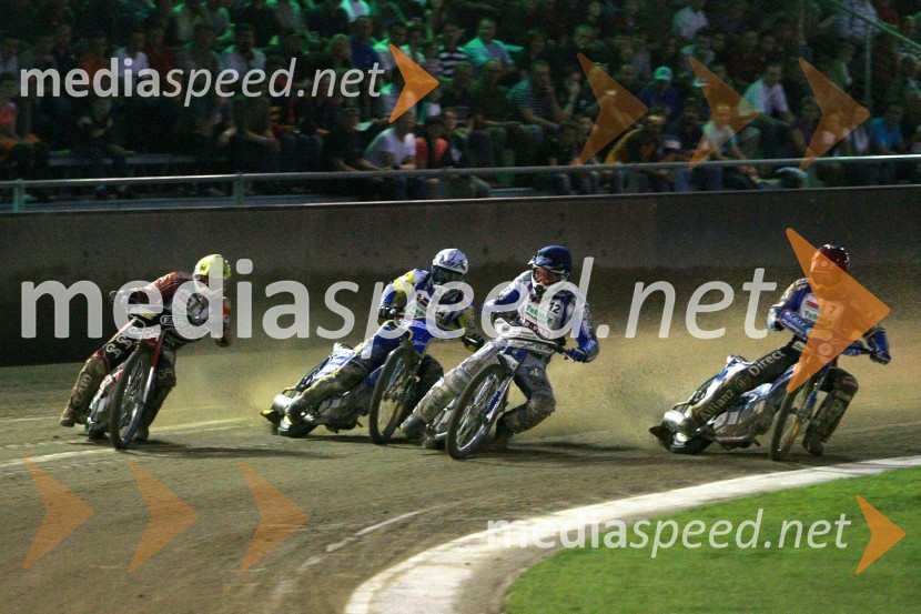 David Ruud, Švedska, Jonas Davidsson, Švedska, Matej Žagar, Slovenija in Krzysztof Kasprzak, PoljskaSPEEDWAY, kvalifikacije za SGP 2010, QR 5